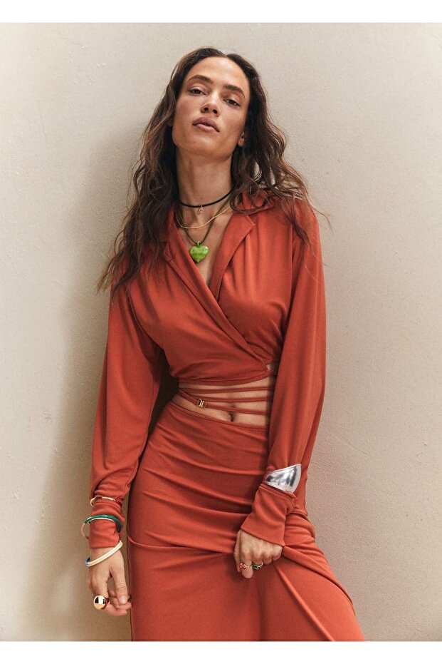 Ipli Kısa Gömlek - 8