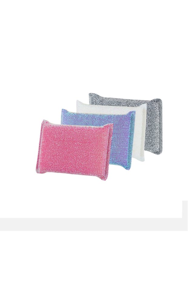 12-Piece Colorful Wire Magical Dish Sponge Power Master Magic Shine