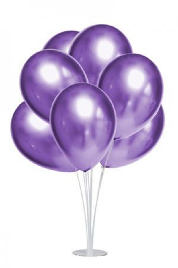7 Li Balloon Bunch Metallic Purple Balloon