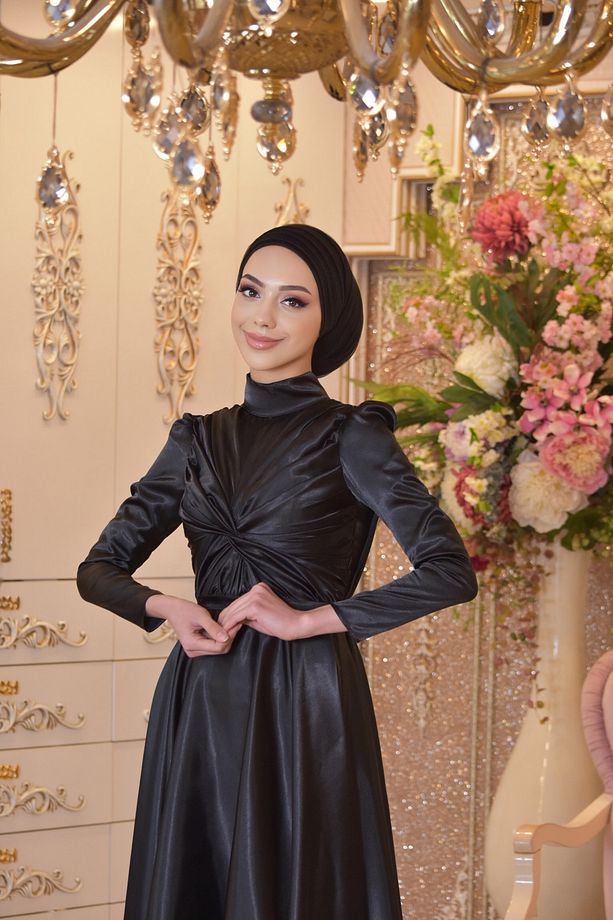 Sümbül Siyah Abiye Elbise - 5