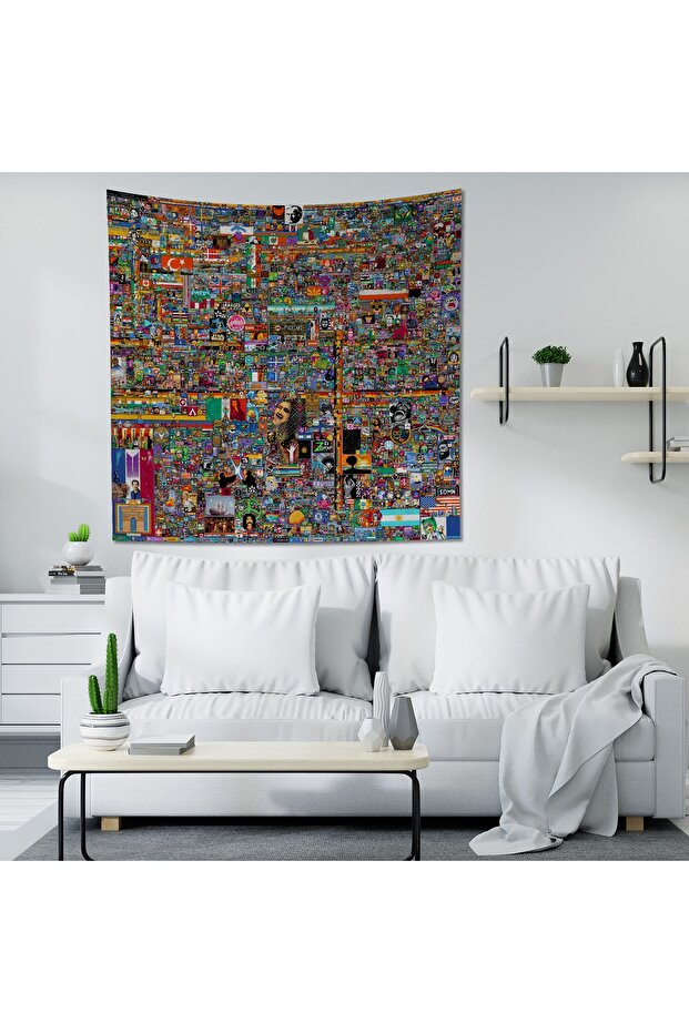 Reddit Place Duvar Örtüsü - 135 Cm X 135 Cm - 2