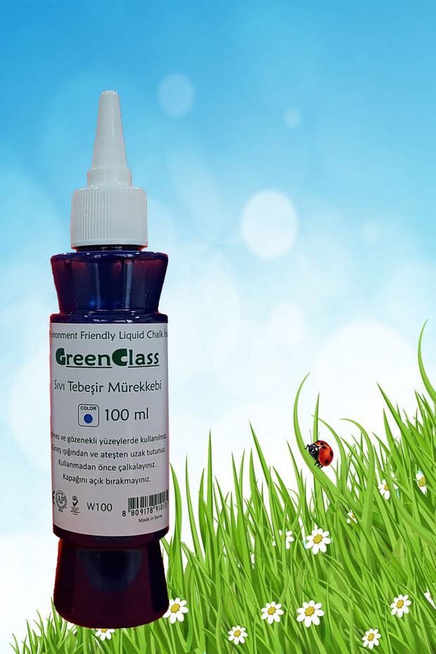 Tahta Kalemi Mürekkebi-100 ml-mavi - 1