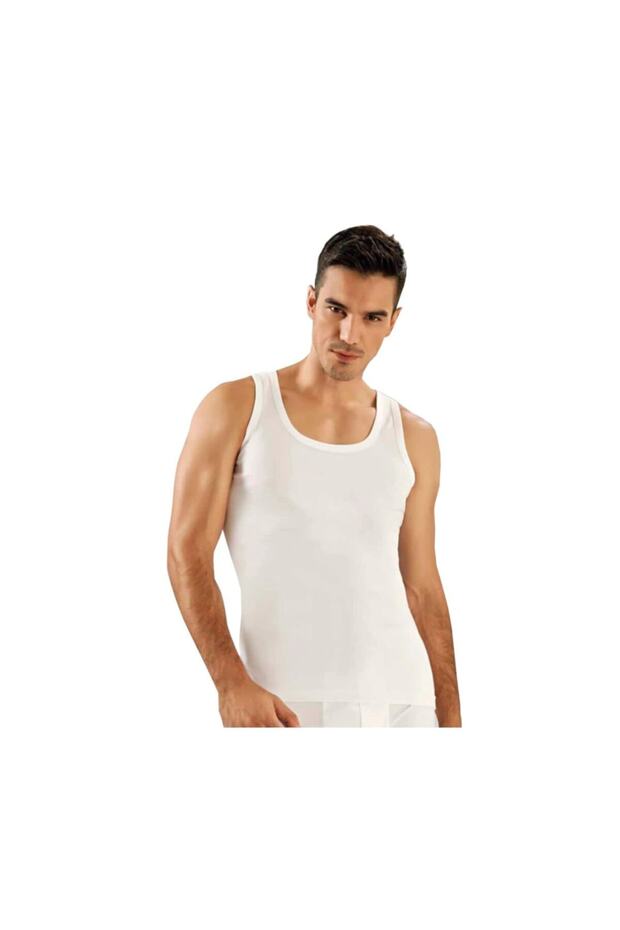 Men's White 2 Pack 100% Cotton Combed Cotton Undershirt