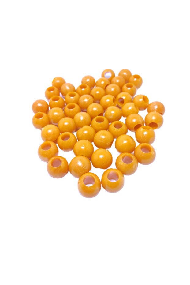 100 Grams Orange Color Round Large Wide Hole Plastic Beads 14mm 14 mm