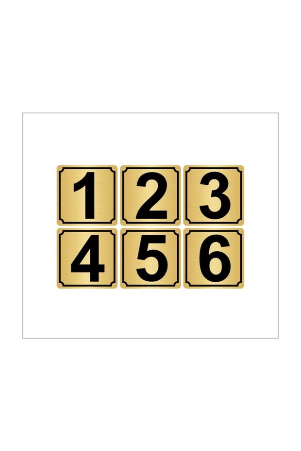 Gold Color Metal Door Table Cabinet Number 3.5 cm 3.5 cm 6 Pieces