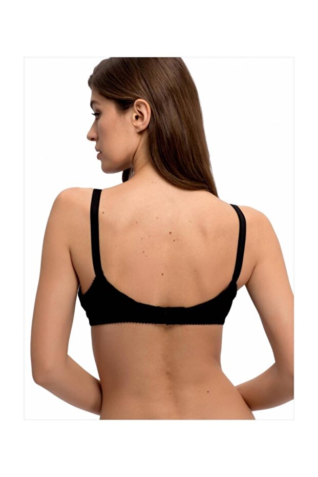 Kadın Siyah Pamuklu Büyük Beden Toparlayıcı Sütyen 556 - 2