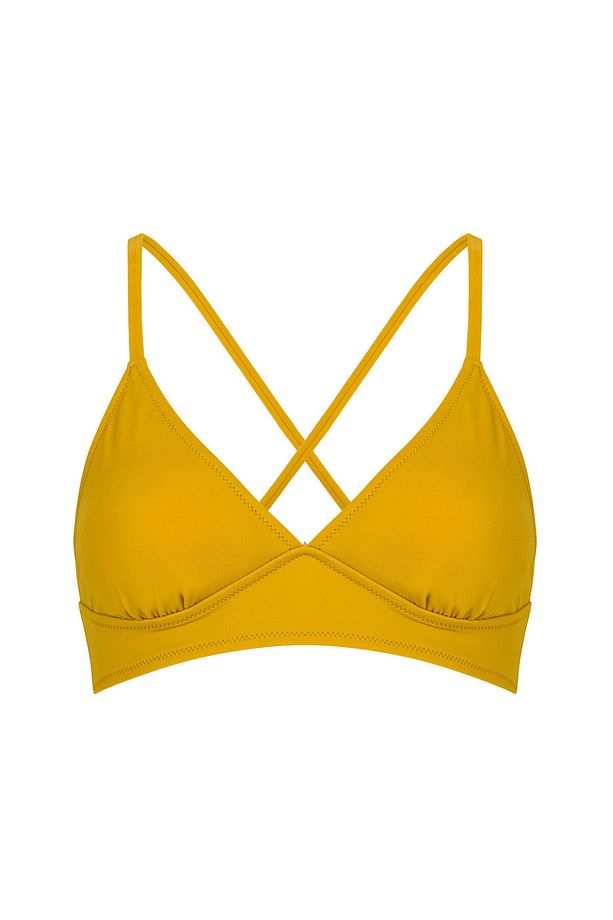 Kadın Yağ Yeşili Basic Bralette Bikini Üstü - 6