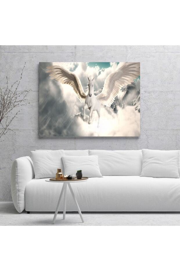 Uçan Kanatlı At Kanvas Tablo 70x100 - 1