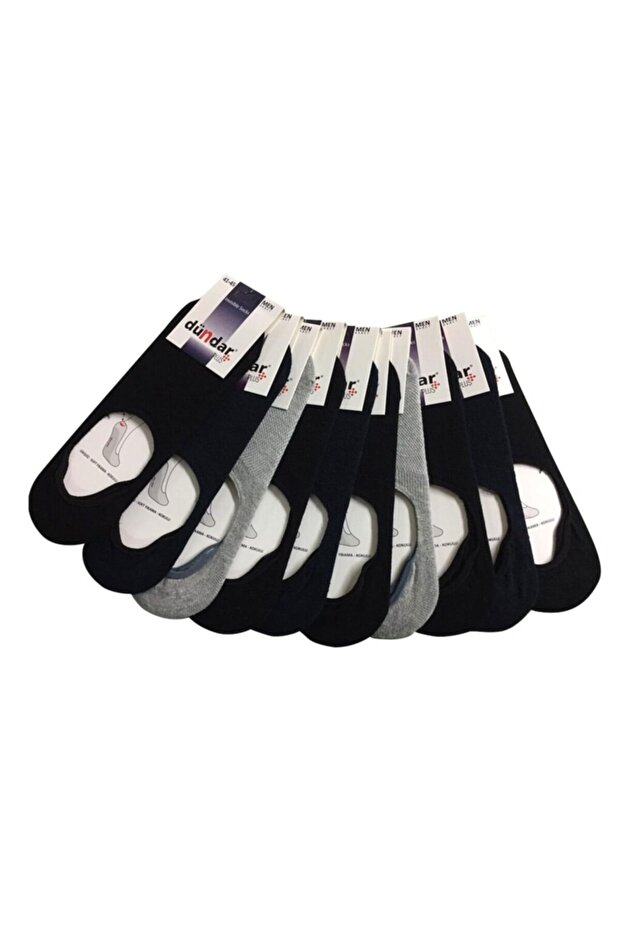 Pack of 10 Cotton Men's Ballerina Socks with Silicone Back (Does not come off)