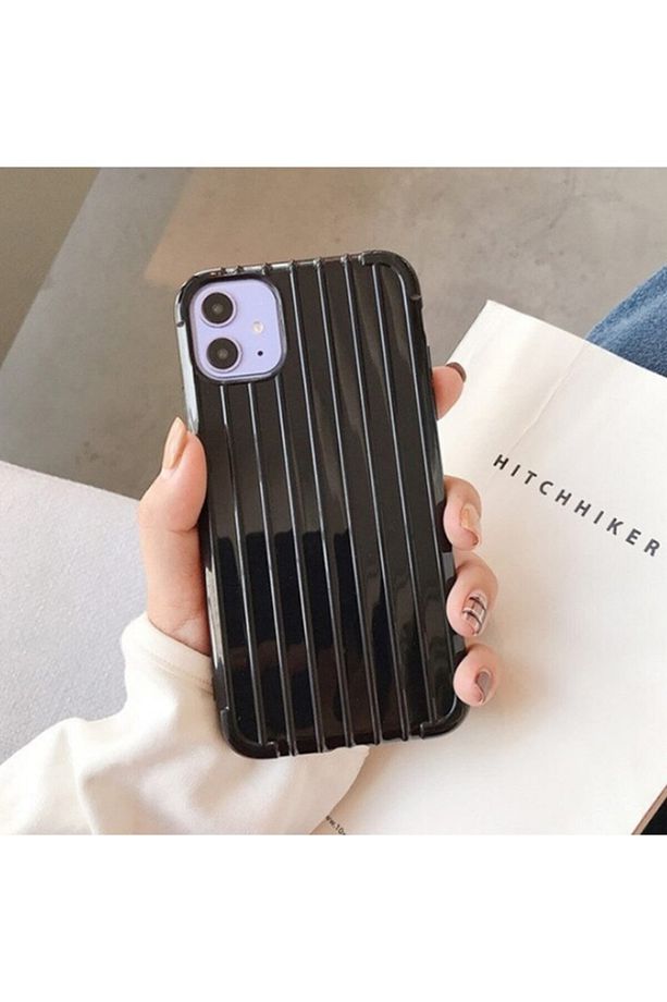 Iphone 11 6.1 Trunk Lines Silikon Kılıf Siyah - 1