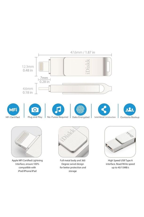 U001 32gb Apple Mfı Sertıfıkalı Iphone Ipad Lightning Usb 3.0/2.0 Otg Flash Bellek Disk Pc - 3