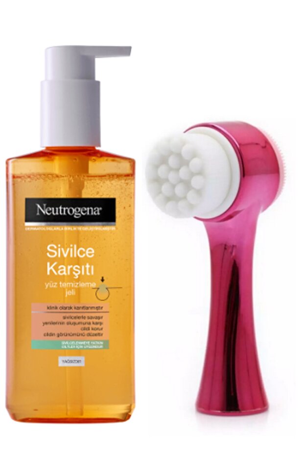 Anti-Acne Face Washing Gel 200 ml + Red Skin Cleansing Brush