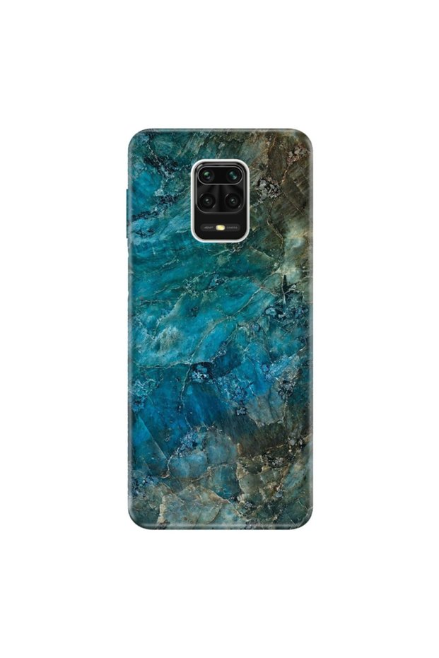 Xiaomi Redmi Note 9 Pro Case Patterned Illustrated Hd Silicone Phone Case Cover - Blue Marble