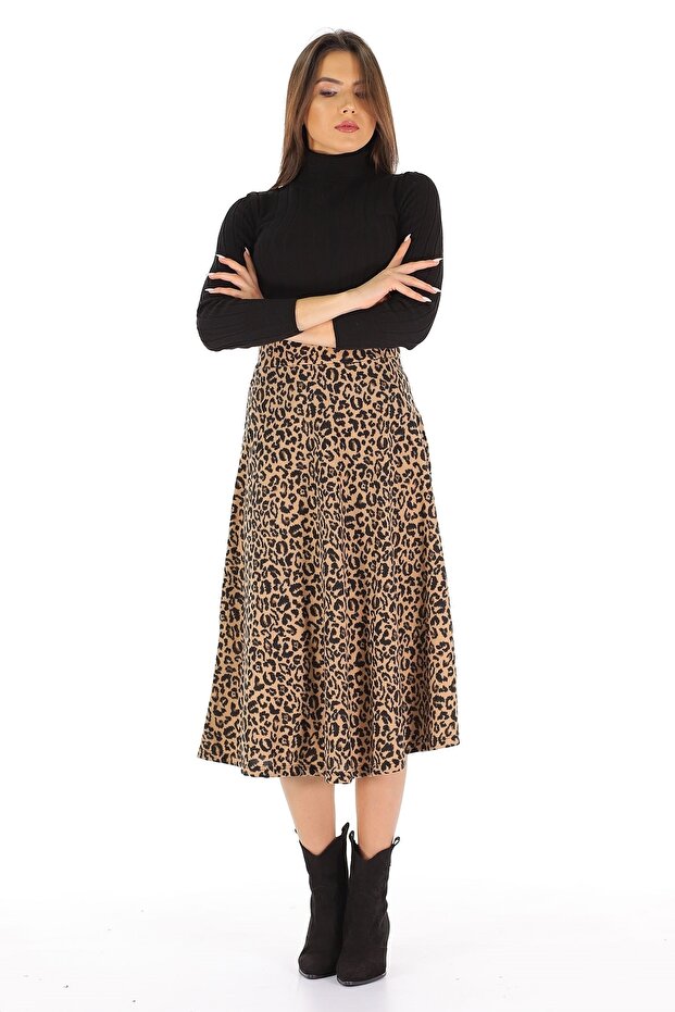 Fusta de damă cu model leopard - 3