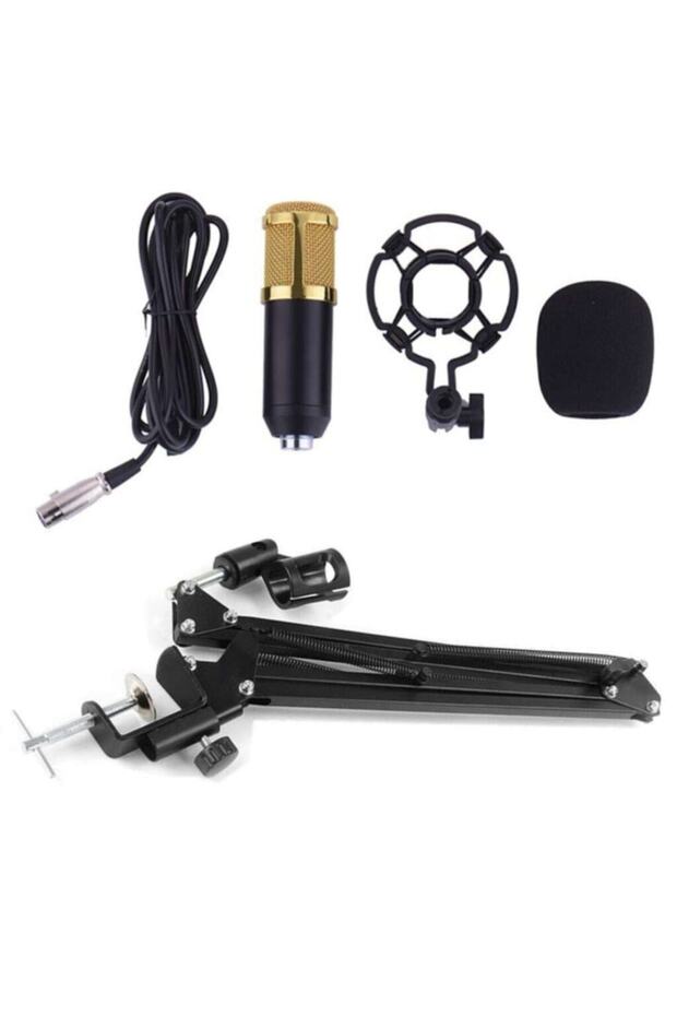 Stüdyo Kayıt Youtuber Mikrofonu Seti + Stand + Pop Filtre Bm 800 - 2