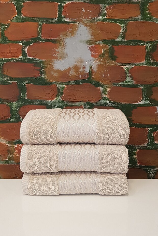 Elissa Havlu 3 Adet - Taş - 1