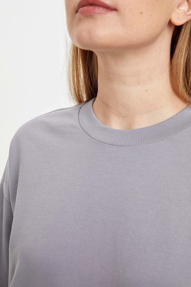 Relax Fit Basic Pamuklu Sweat Tunik - 3