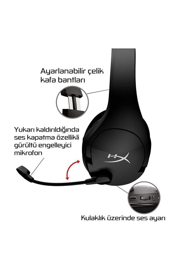 Cloud Stinger Core Wireless Gaming Headset + DTS Kablosuz Oyuncu Kulaklığı HHSS1C-BA-BK-G 4P4F0AA - 4