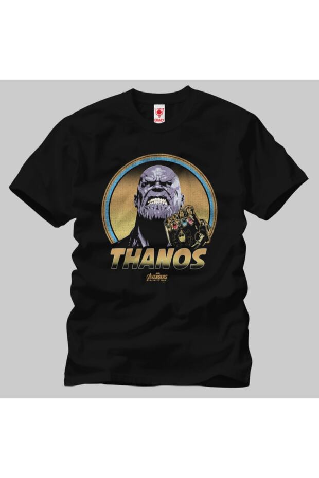 Men's Black Avengers Infinity War Retro Thanos T-Shirt