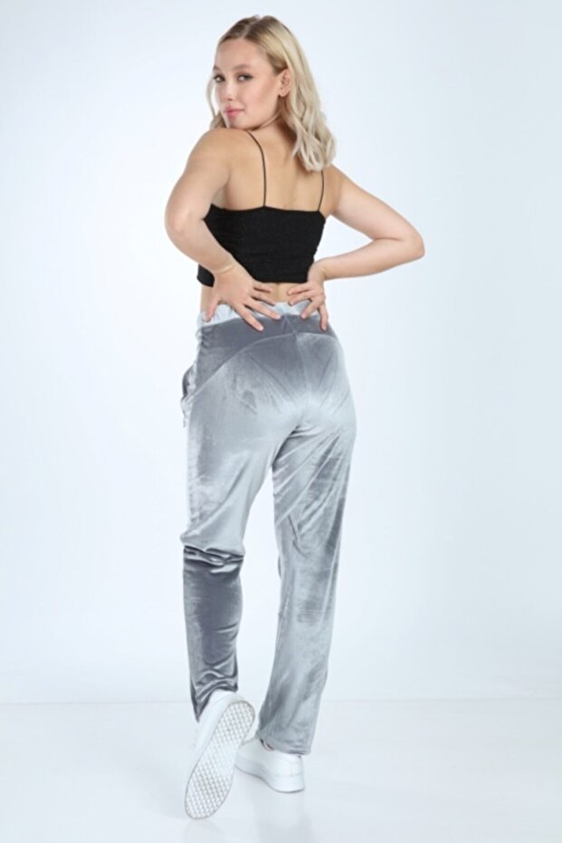 Kadın Gri Kadife Alt - 6