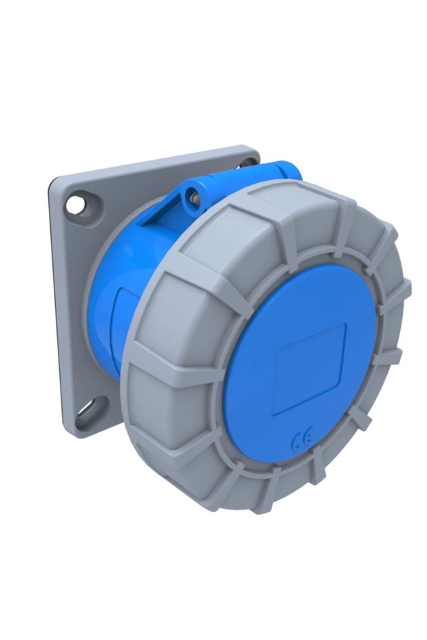 Cee Norm 3X32A. (2P+E) 220V. 50/60 Hz. 6H Ip 67 Machine Socket (83X90)