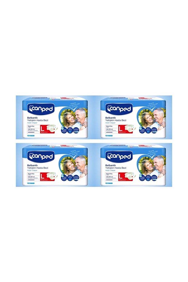 Polyethylene Patient Diapers with Waistband Large Size (l) 4 Packs of 30