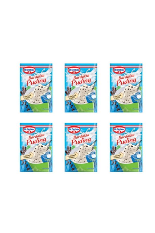 Dr Oetker Bardak Puding Çikolata Parçalı Vanilyalı 6 Adet - 1