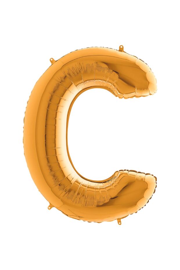 Letter C Gold Foil Balloon 102 cm