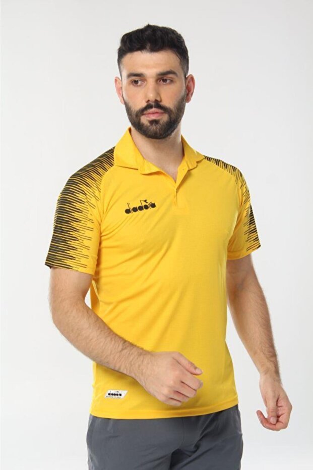 Unisex Yellow Rhythm Camping Polo T-shirt