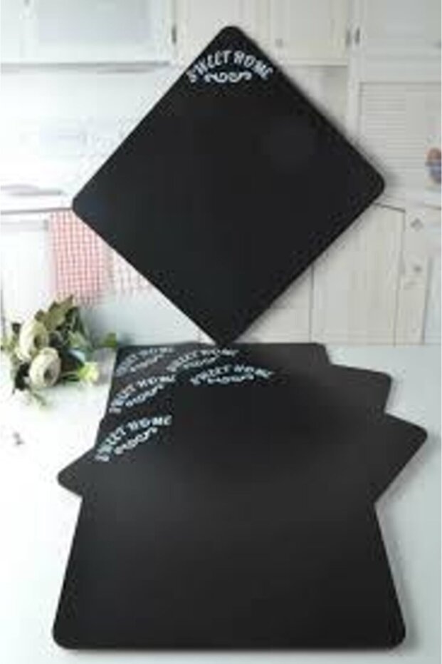 6-Piece Sweet Home Square Wooden Charger
