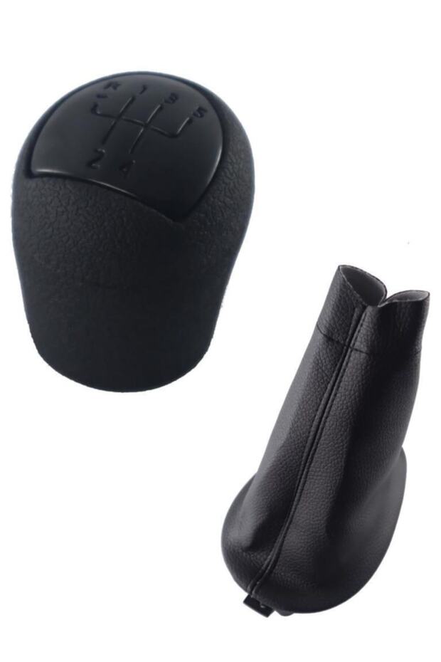 Renault Clio 1 - 2 Compatible Hatchback Gear Shift Knob and Bellow Set Black Cover