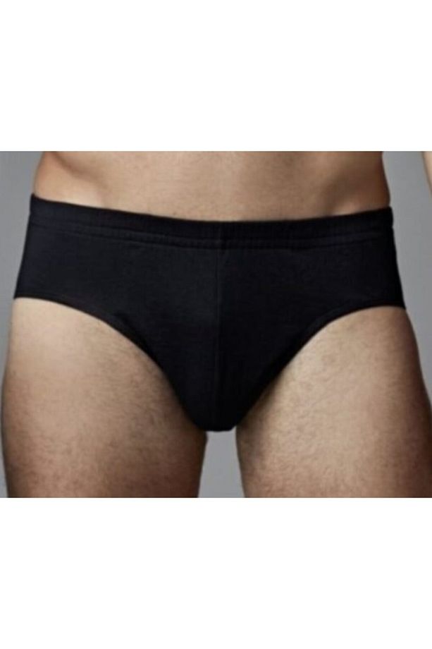 Siyah Erkek Lüks Penye Slip 4 Adet % 100 Pamuk - 3