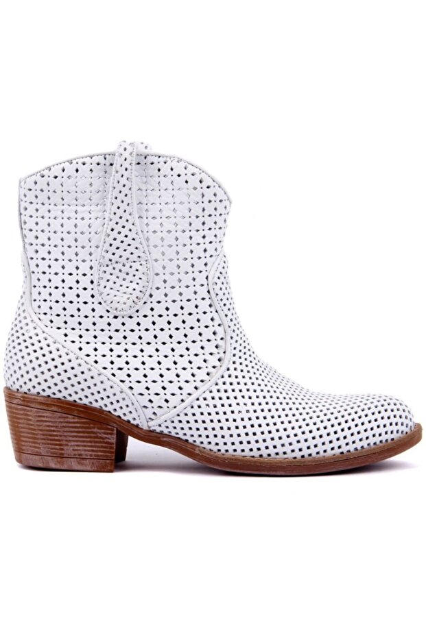 - White Zipperless Women's Summer Boots 105-2596-Venus