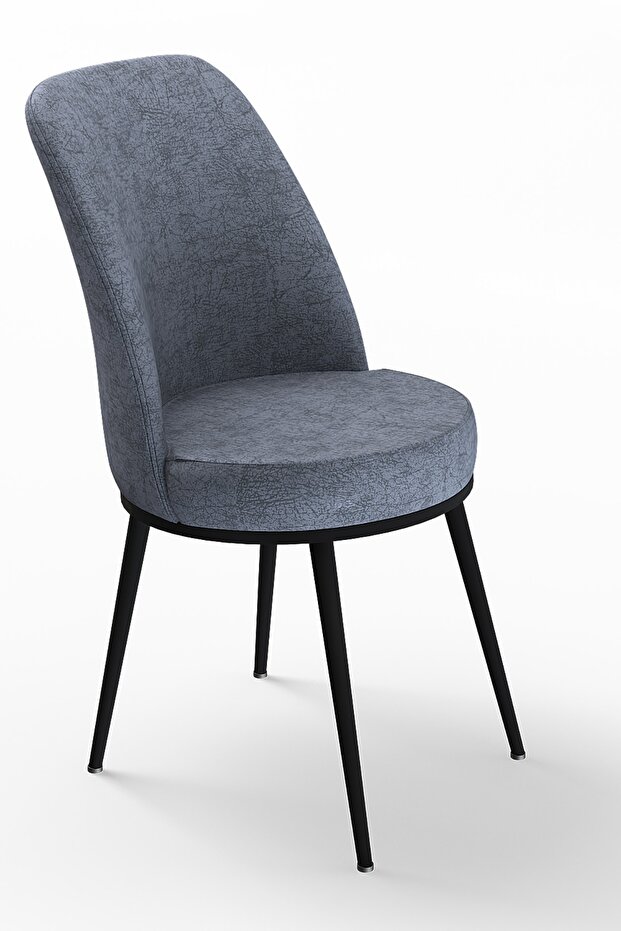 Leona Siyah Mermer Desen 80x132 Mdf Açılabilir Mutfak Masası Takımı 4 Sandalye, 1 Bench - 5