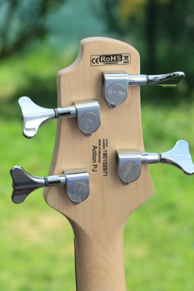 Ab4pjopw Bas Gitar Actıon, Double Cutaway, Open Pore Ceviz, - 5