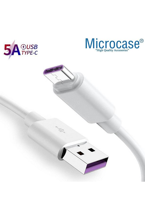 Type-c 5a Hızlı Şarj Ve Data Usb Kısa Kablo - 25 Cm Beyaz Al2712 - 2