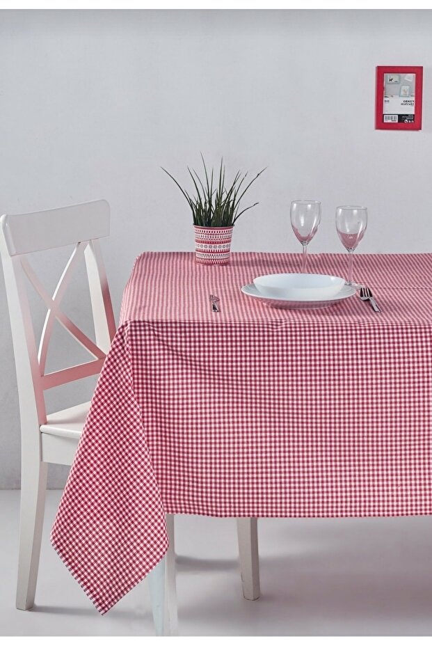 Gingham Cotton Tablecloth - 1