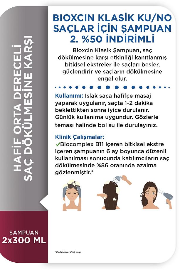 Klasik Kuru Ve Normal Saçlar Için Şampuan 300 ml - 3