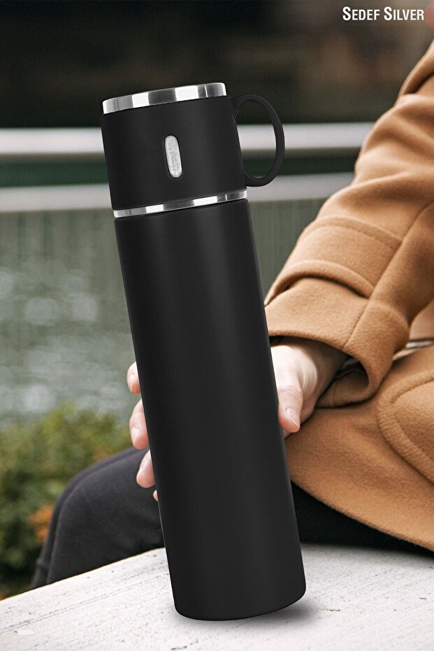 316 Stainless Steel Thermos Cup 580 ml with Cup 20 Hours Hot-Cold Thermos Mug Mug Coffee 526