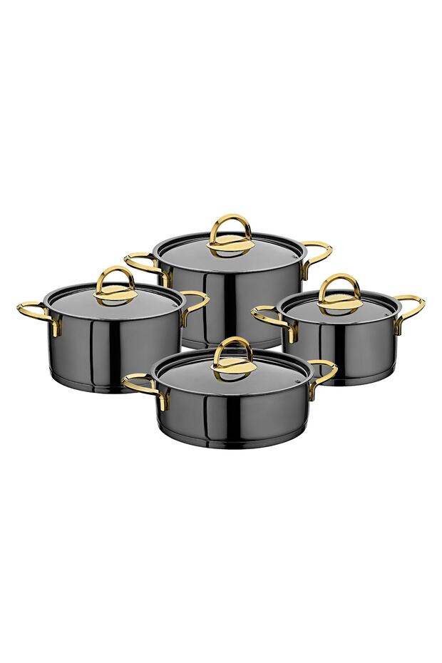 1315-g Jet Black Cookware Set