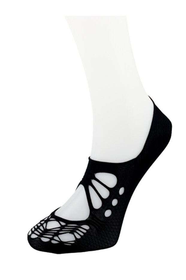 Fishnet Patterned Ballerina Socks-suba- B-net
