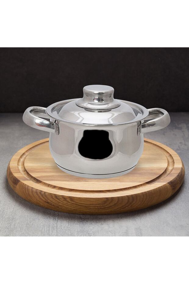 Mini Çelik Güveç Tencere 14 Cm - 2