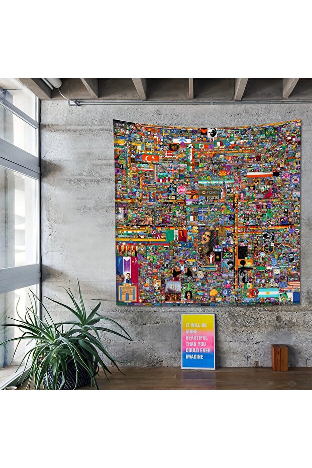 Reddit Place Duvar Örtüsü - 135 Cm X 135 Cm - 3