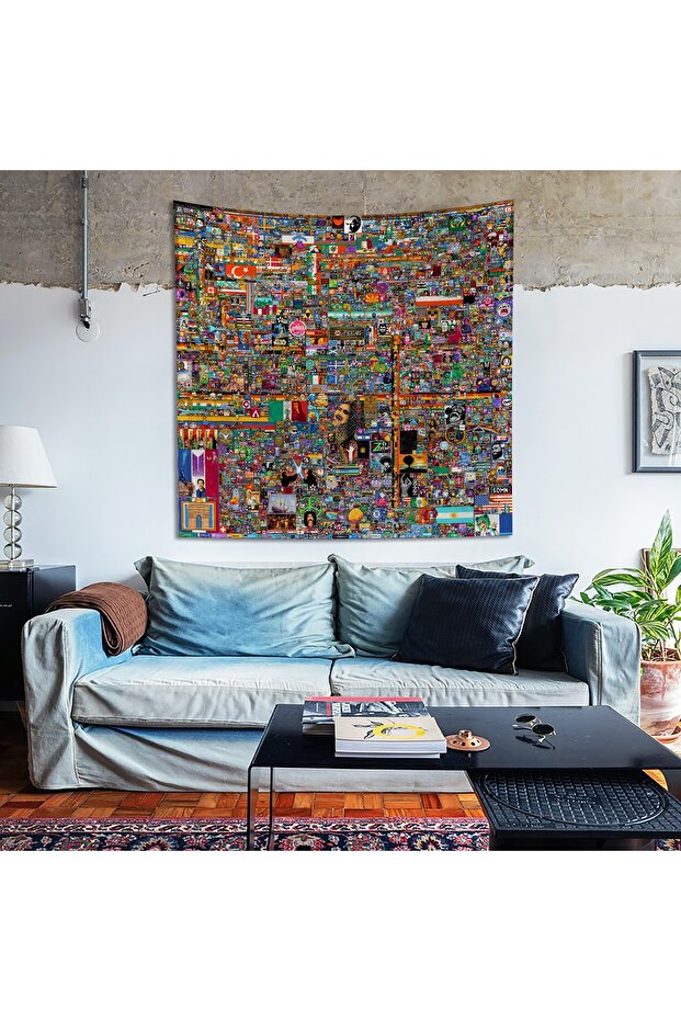 Reddit Place Duvar Örtüsü - 135 Cm X 135 Cm - 7