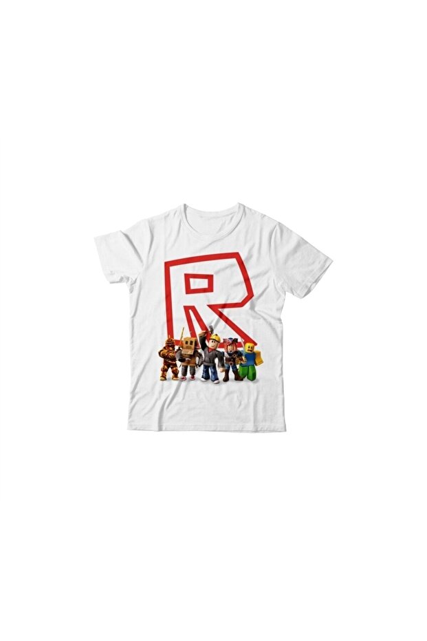 تي شيرت Roblox أبيض للأطفال للجنسين