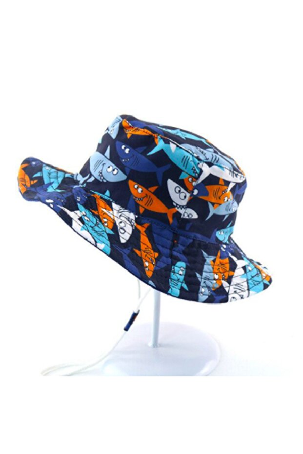 Uv Sun Protection Hat – Upf50 Navy Orange Blue Kopekbaligi Hat Age 2-6