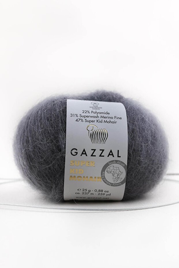 Super Kid Mohair 25 Gr 78% Wool-22% Polyester Blended Natural Hand Knitting Yarn Taka Yarn (64433)