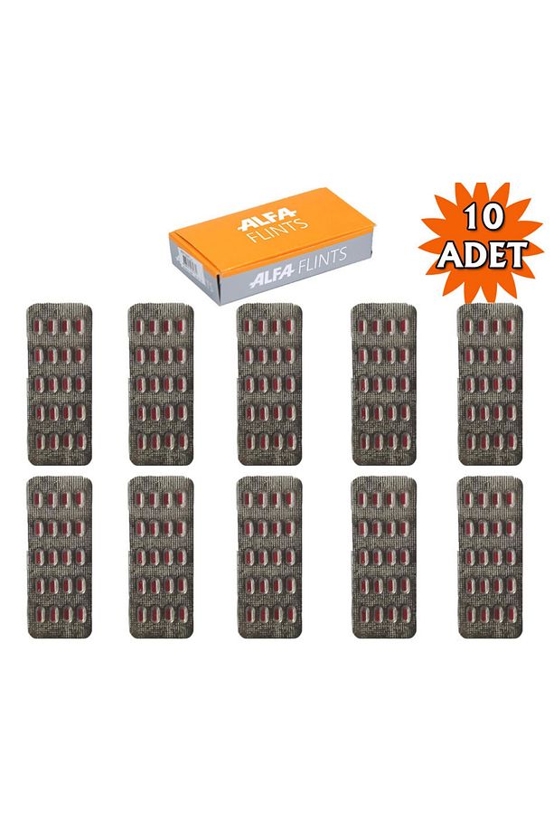 Çakmak Taşı 10 Paket 200 Adet Çakmak Taşı Zippo Ve Tüm Çakmaklar Için Uyumlu Kaliteli Taş - 1