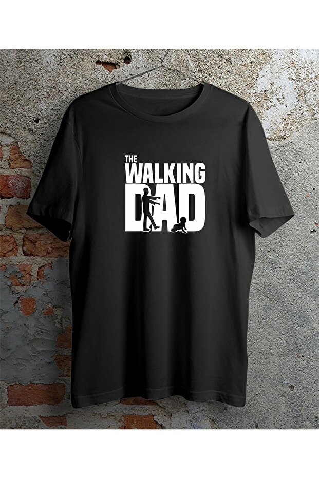 The Walking Dad Printed Black T-Shirt