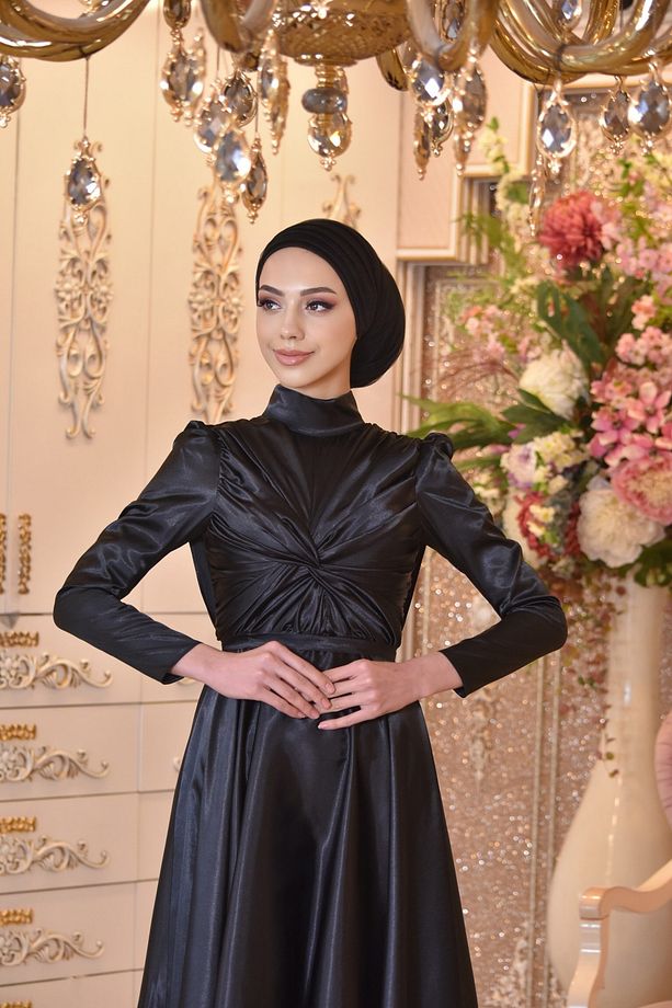 Sümbül Siyah Abiye Elbise - 7